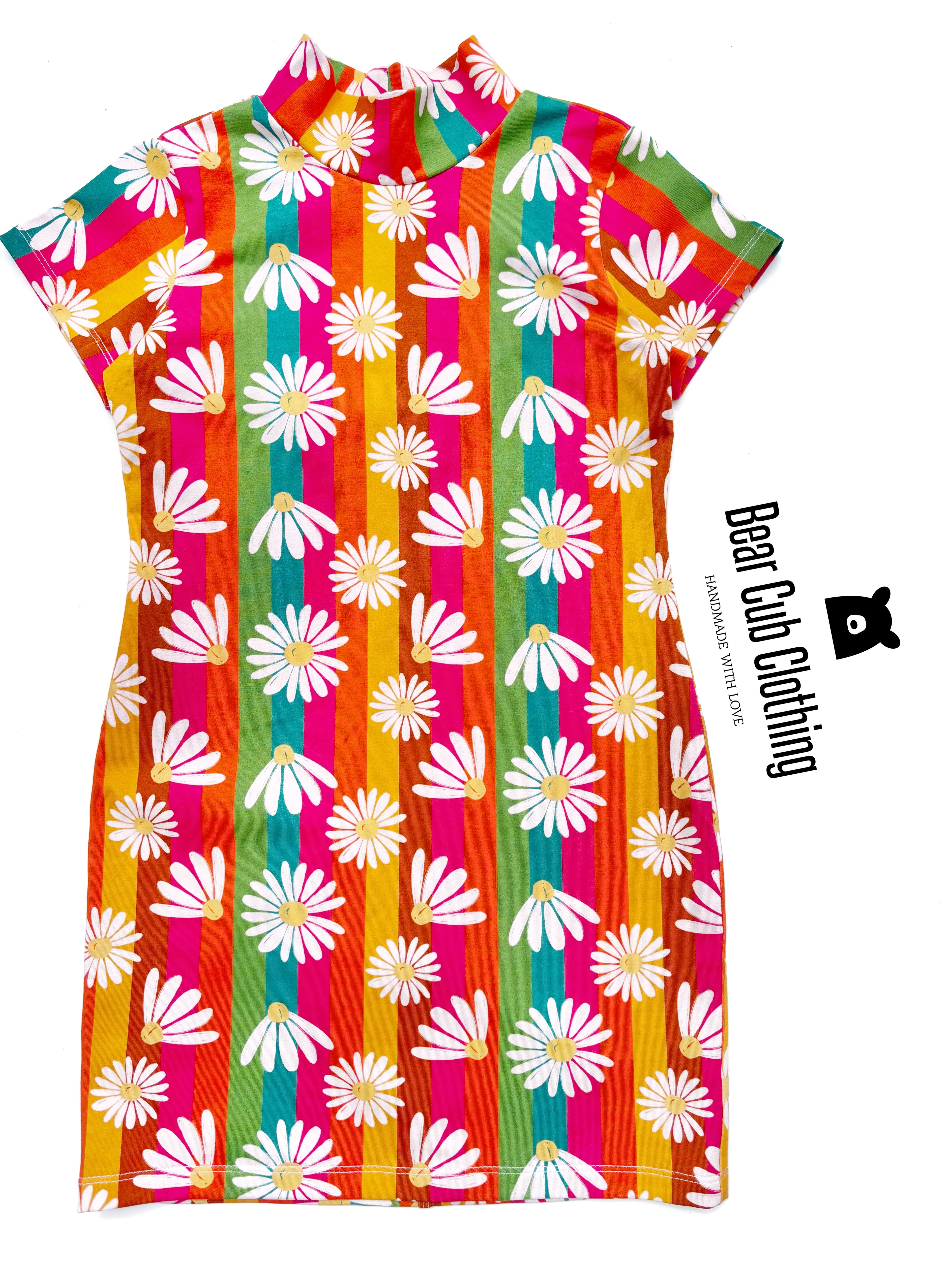 7 Daisy Mock Neck Dress