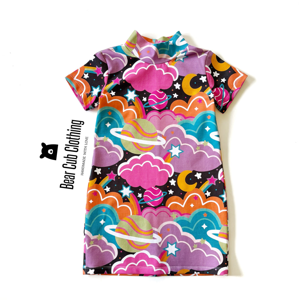 3t Mock Neck Space Dress