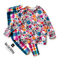 6-9 year Floral Spiderweb Pullover & 7 Fall Plaid Leggings