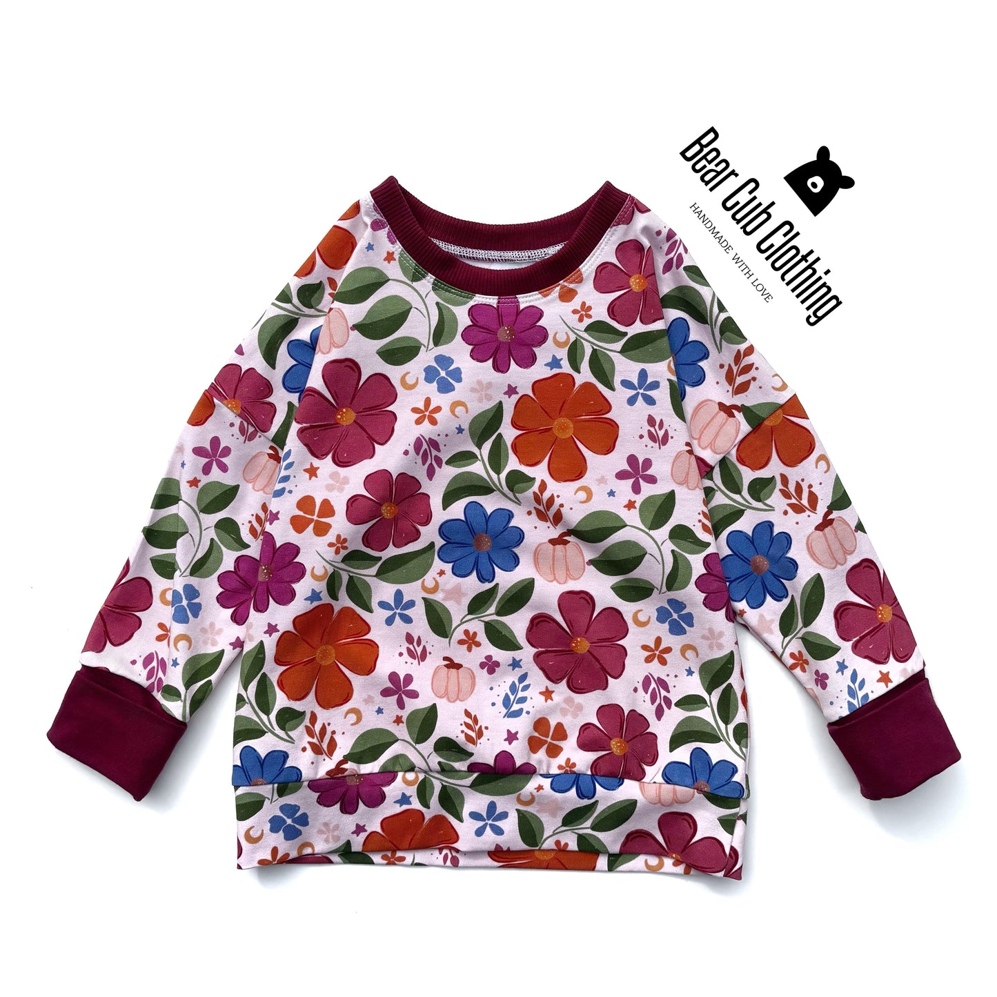 1-3 years Fall Floral Pullover
