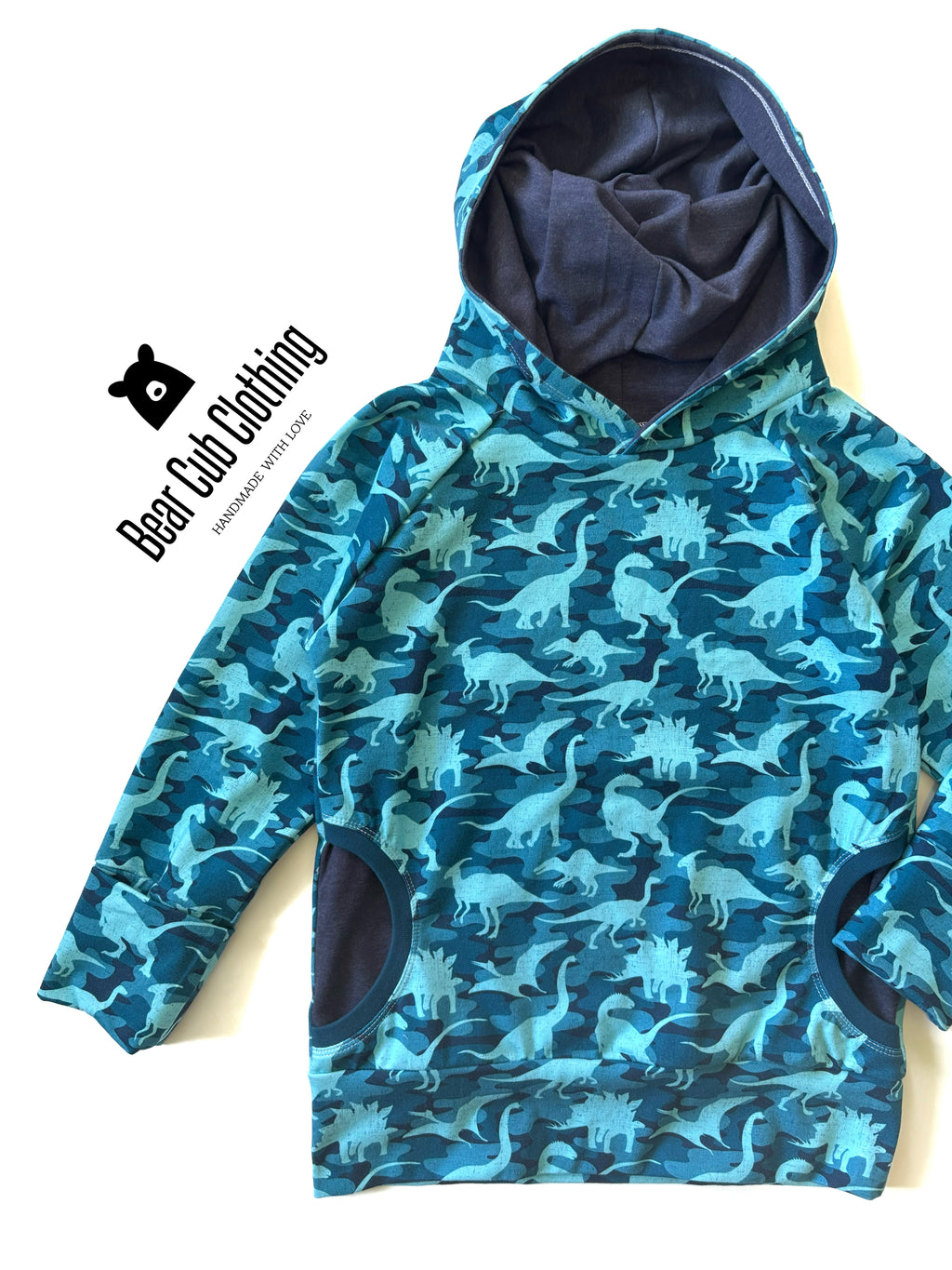 6-9 year Camo Dinosaur Hoodie