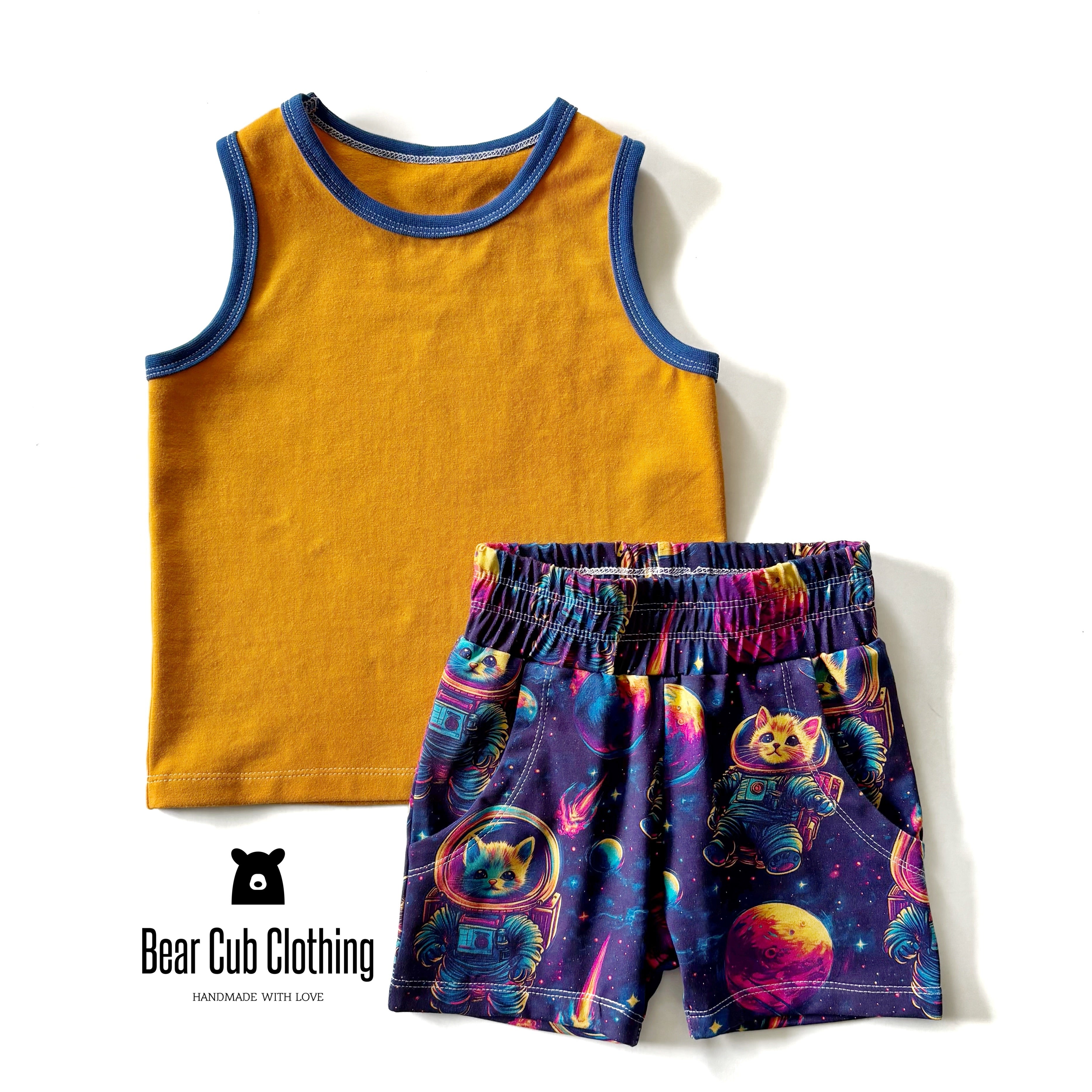 2t Astro Cats Tank & Shorts Set