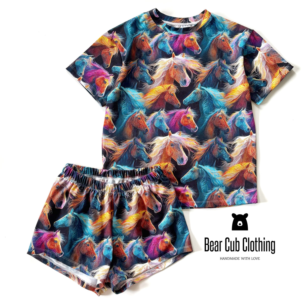 8/9 Horse Tee & Breezy Shorts Set