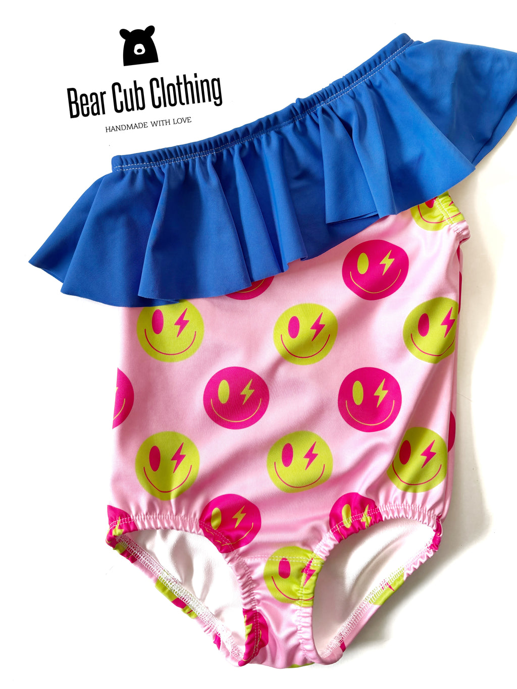 6 One Shouler Smiley Swimsuit