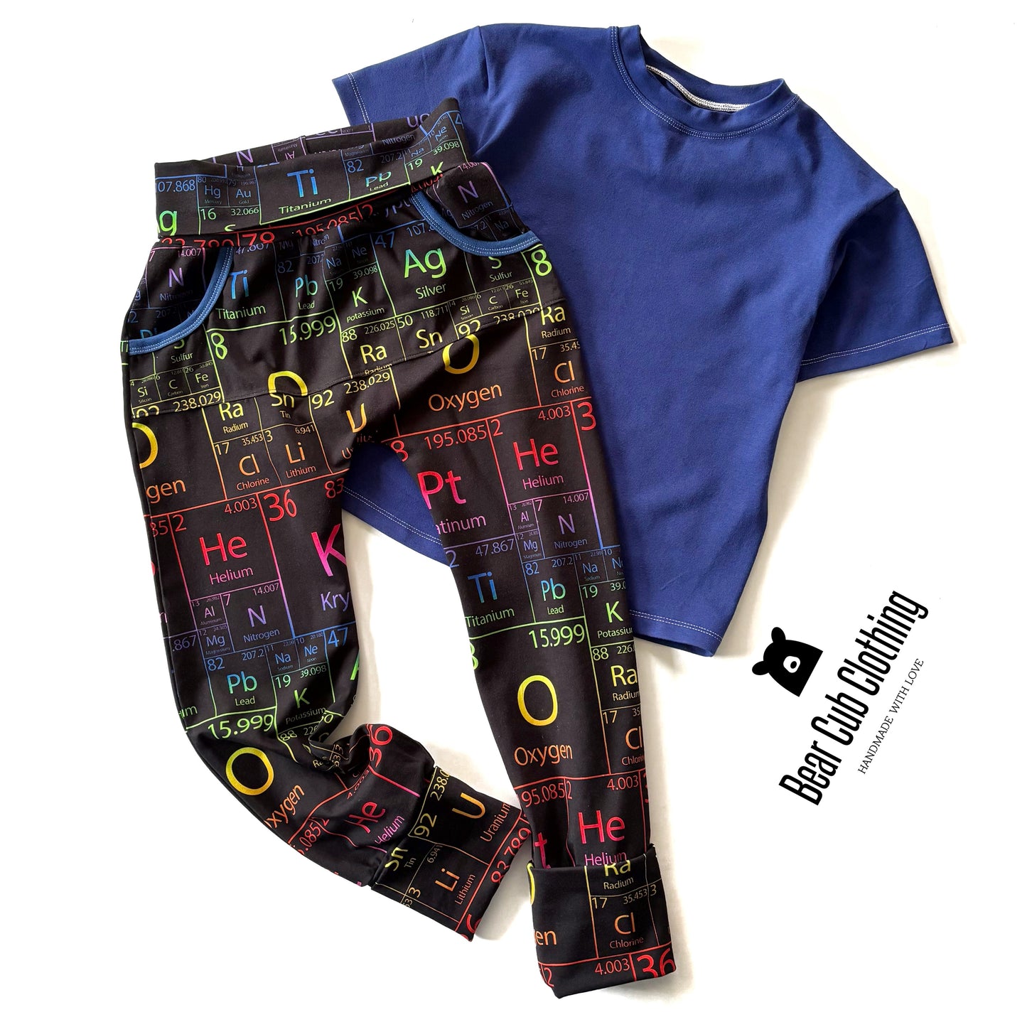 6-9 year Periodic Table Pants & 7/8 Tee