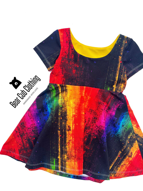 1-3 year Rainbow Grunge Dress