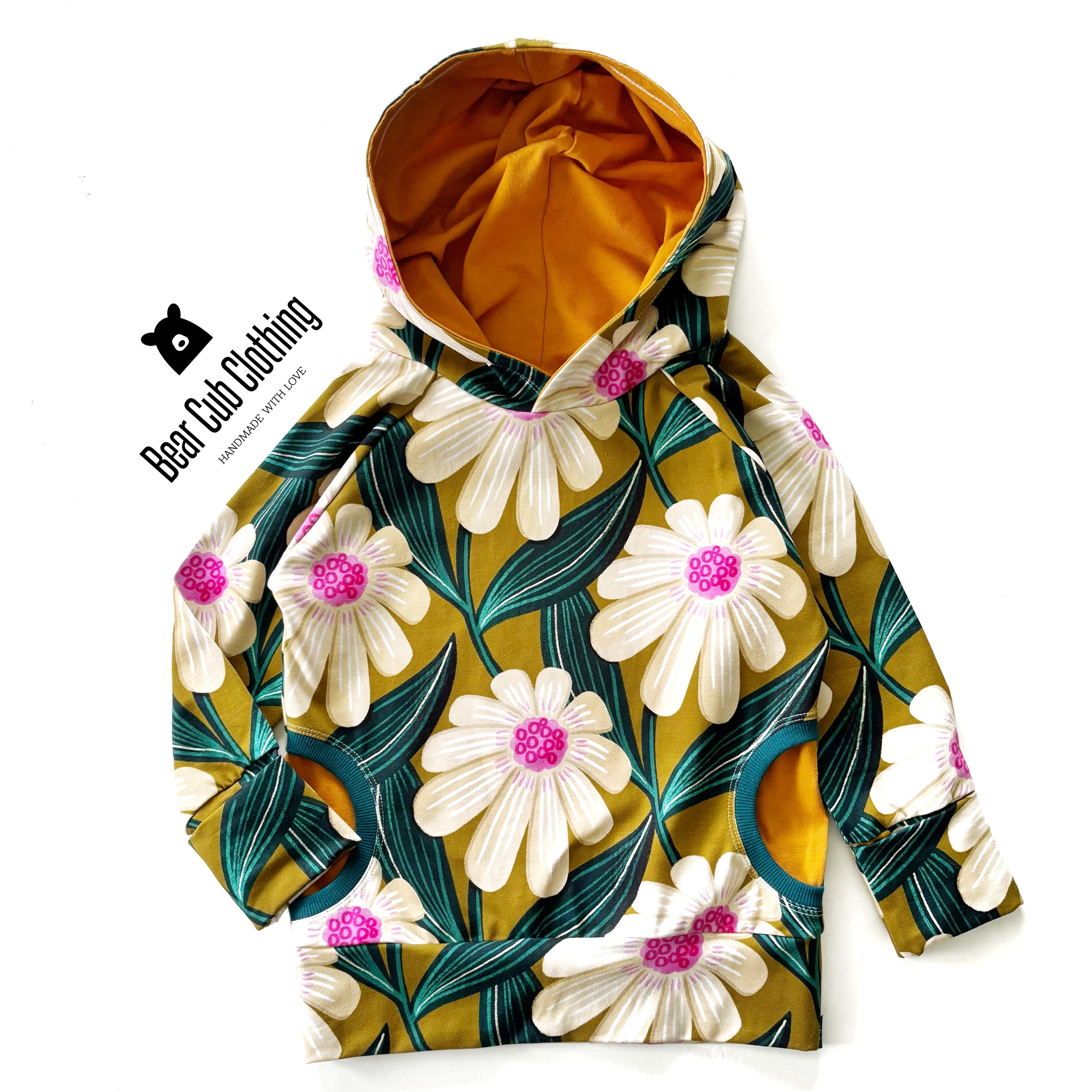 4-7 year Boho Floral Hoodie