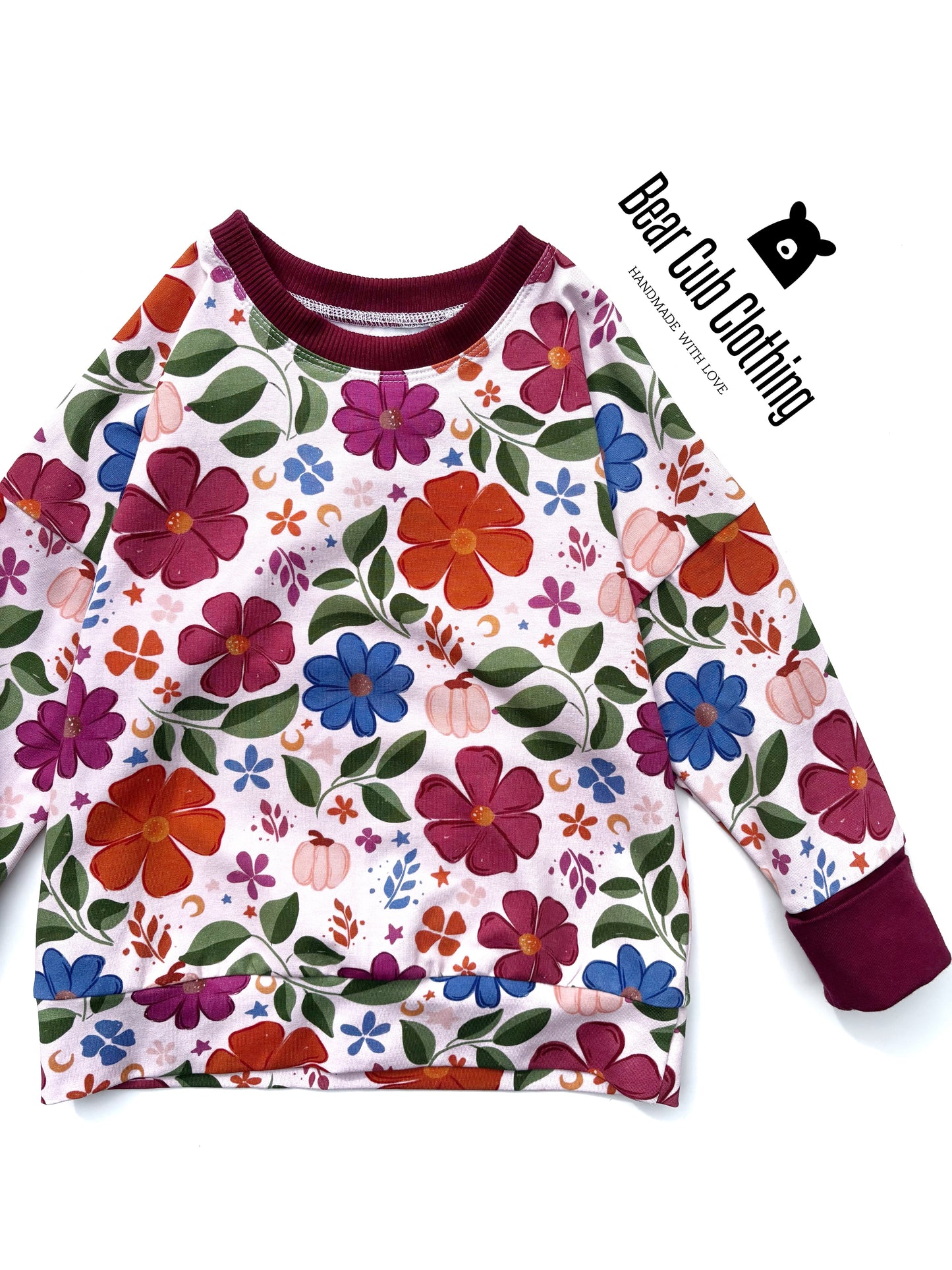 1-3 years Fall Floral Pullover