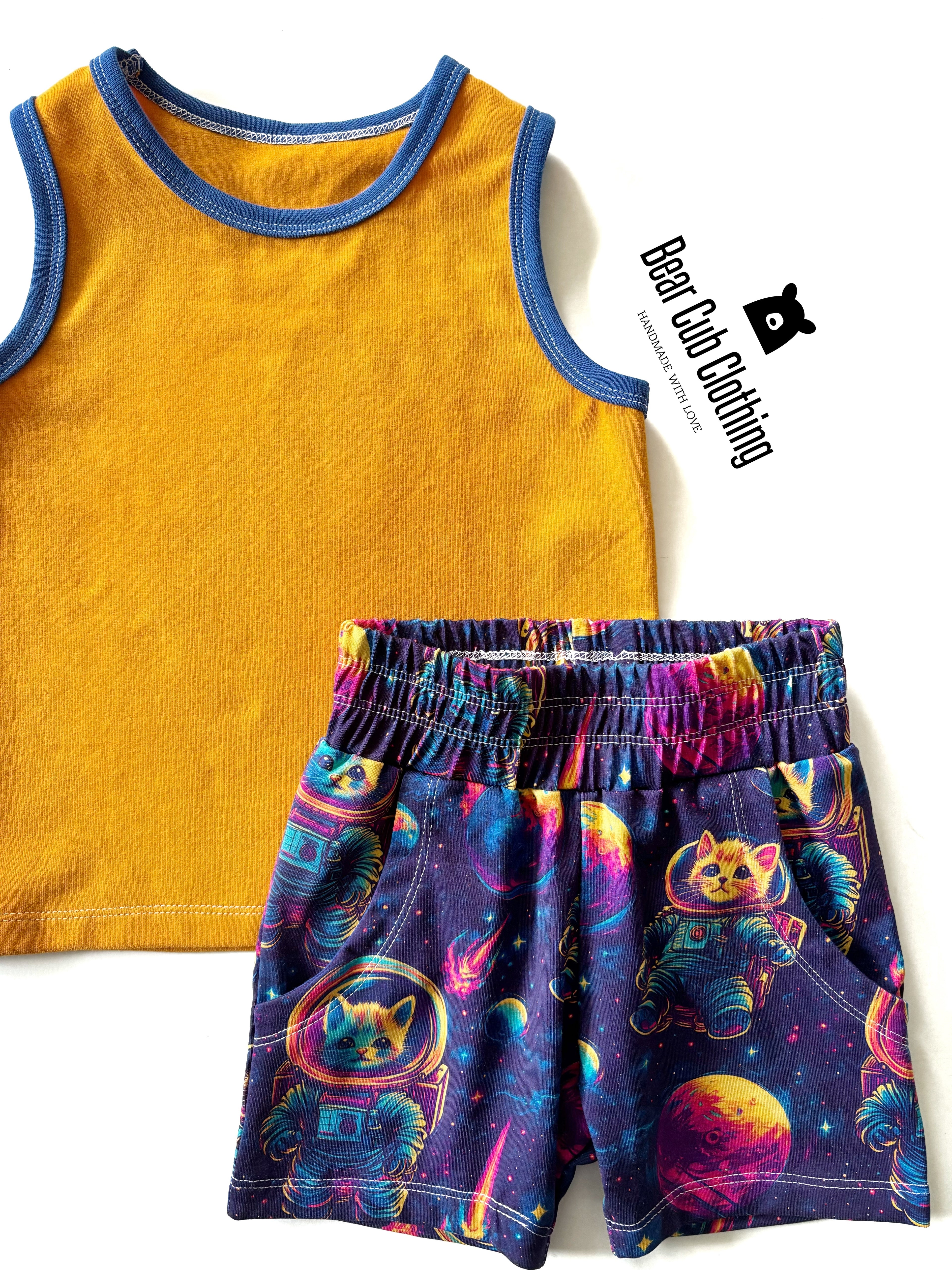 2t Astro Cats Tank & Shorts Set