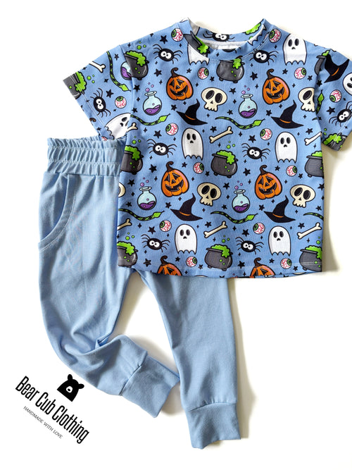 2t Ghosts and Pumpkins Tee & Joggers Set