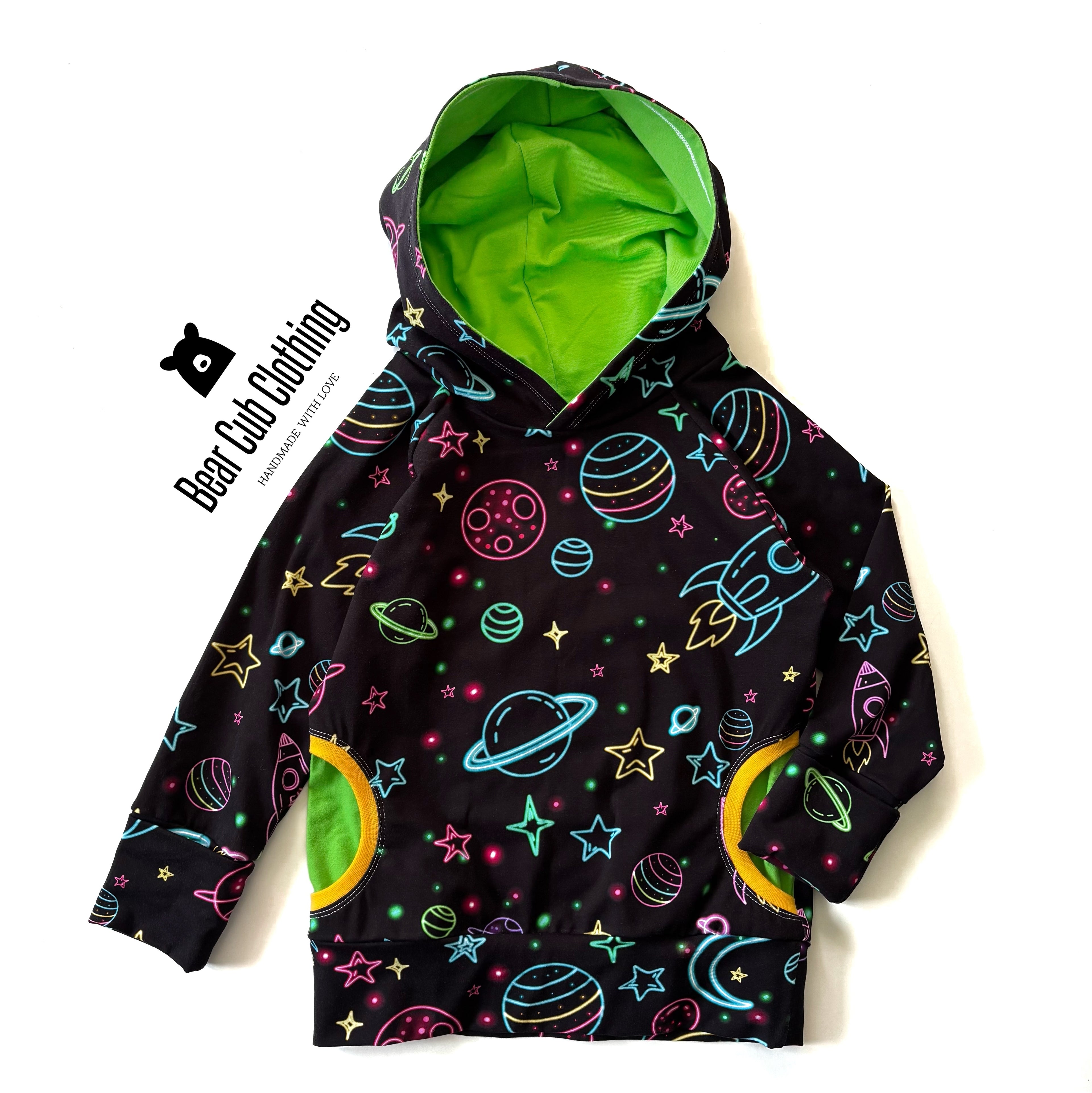 4-7 year Neon Space Hoodie