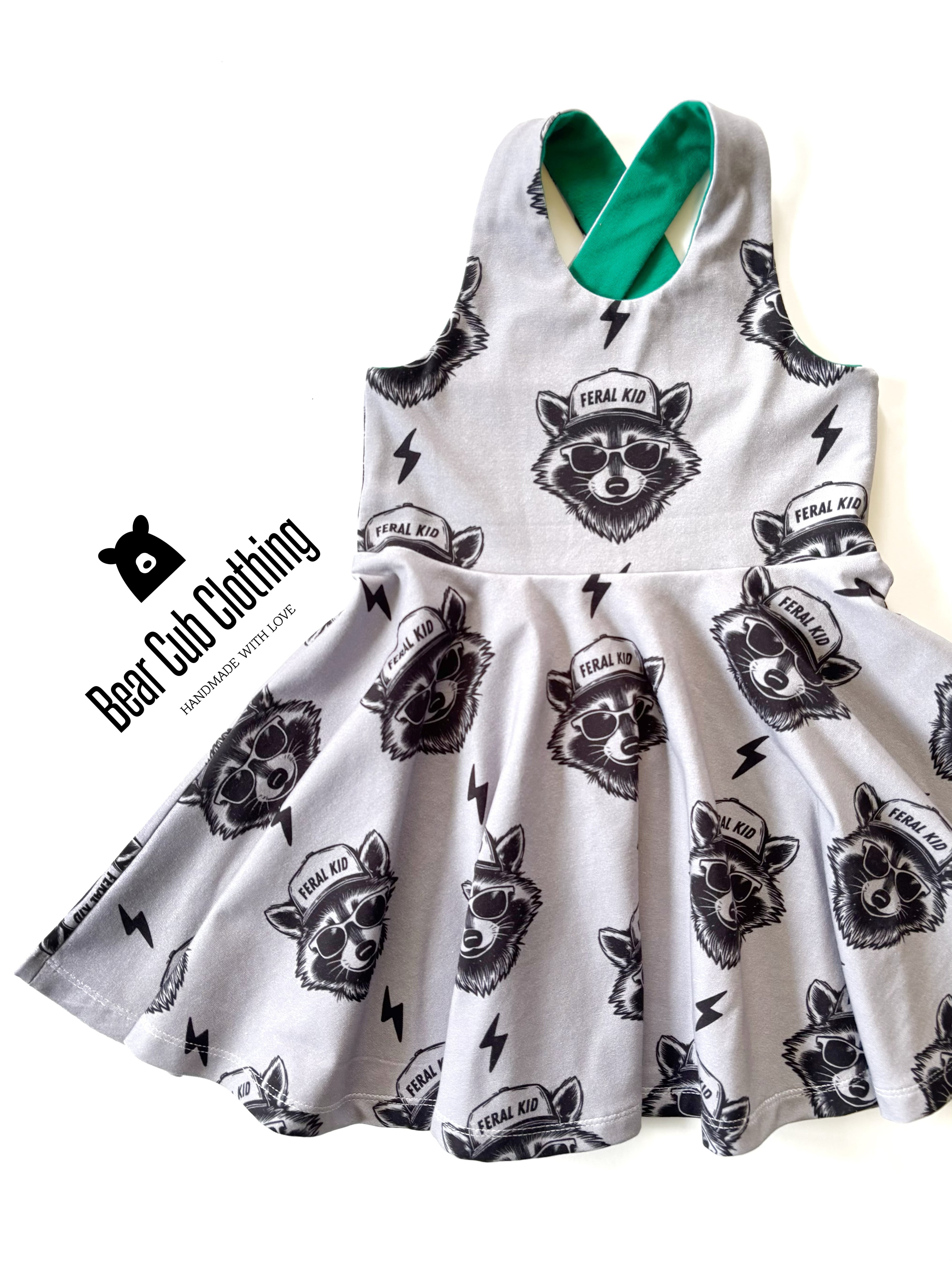 3t Feral Kid Racoon Dress