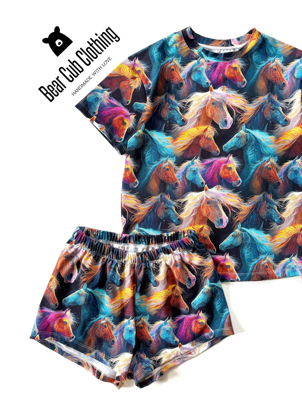 8/9 Horse Tee & Breezy Shorts Set
