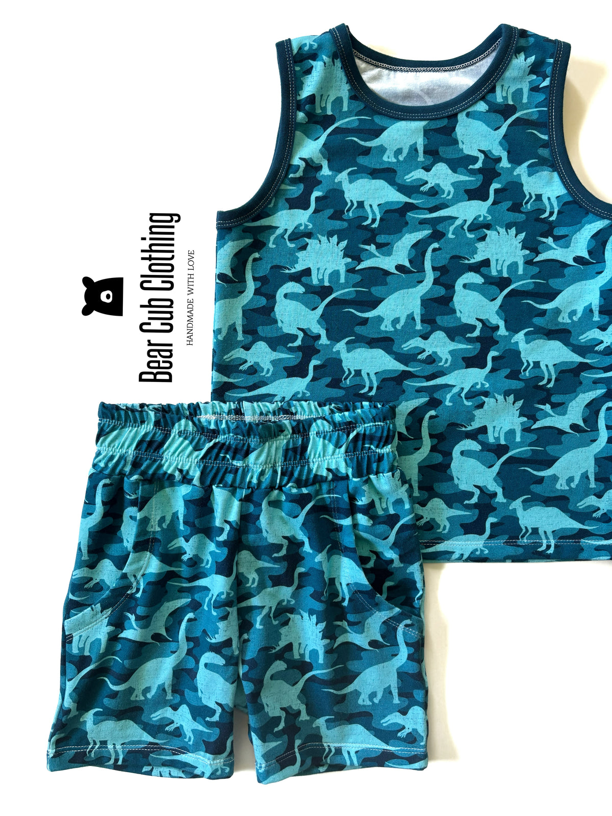 4t Camo Dinosaur Tank & Shorts Set