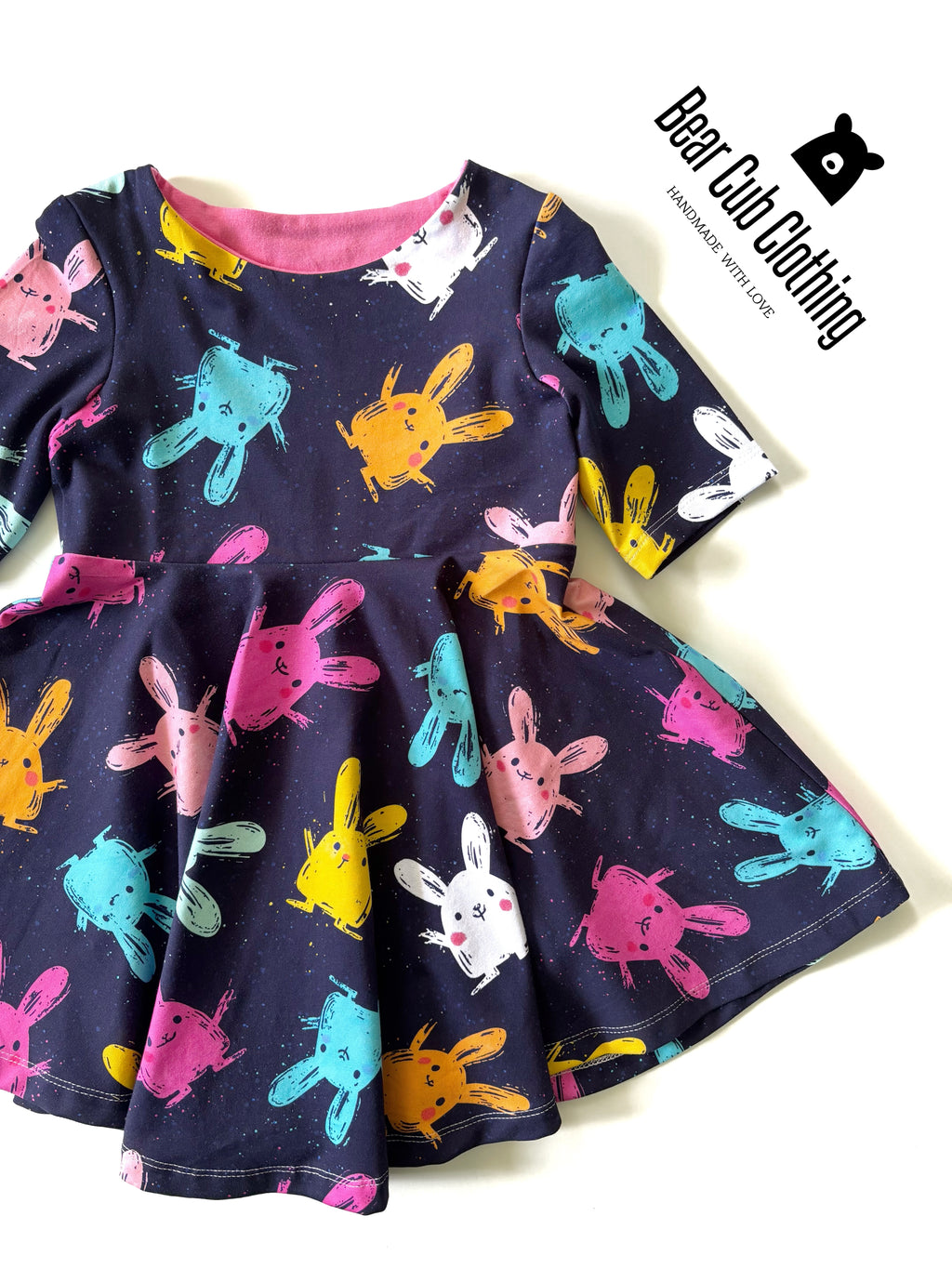 4t Sketchy Bunny Dress