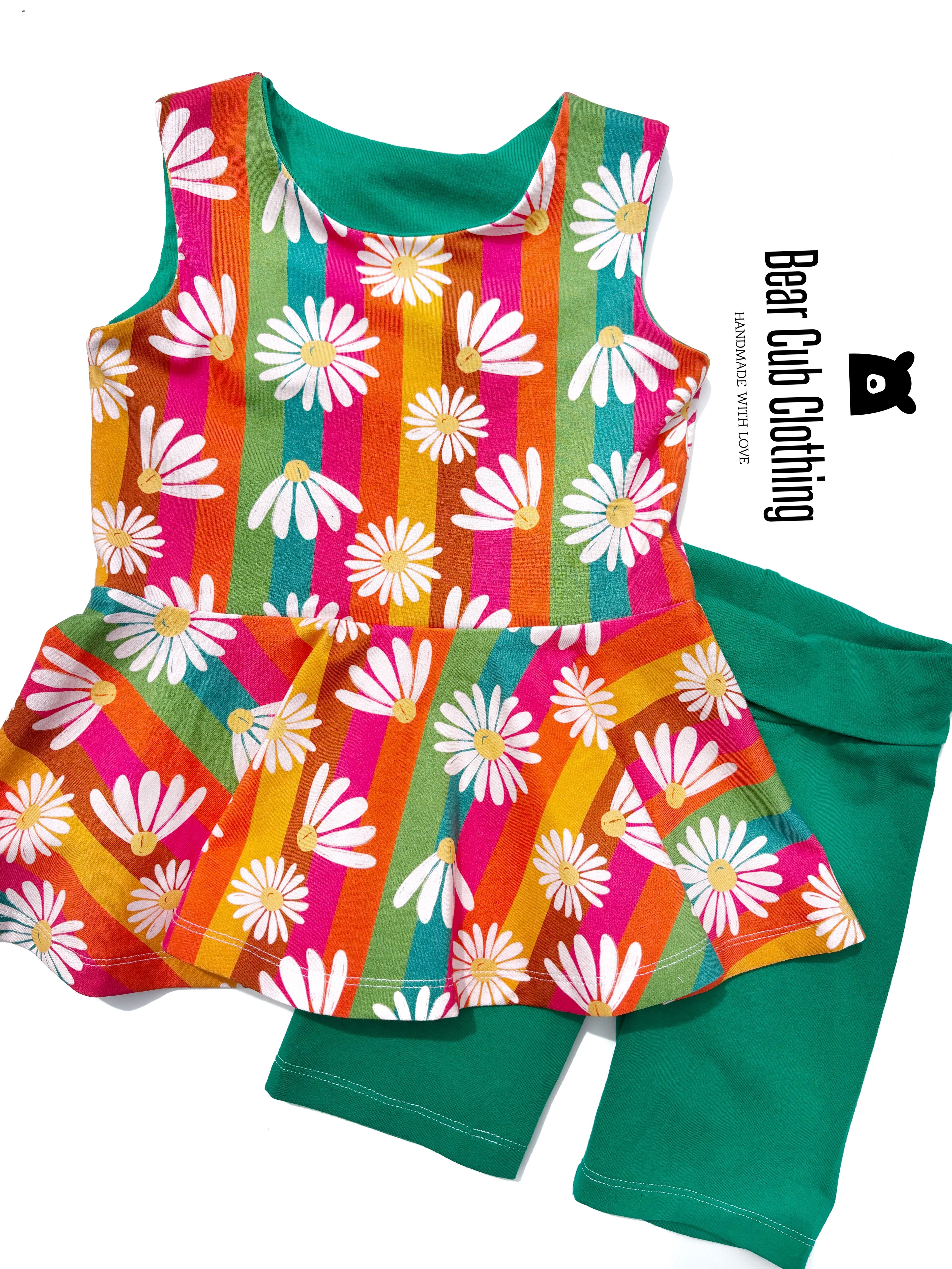 5t Daisy Peplum & Bike Shorts