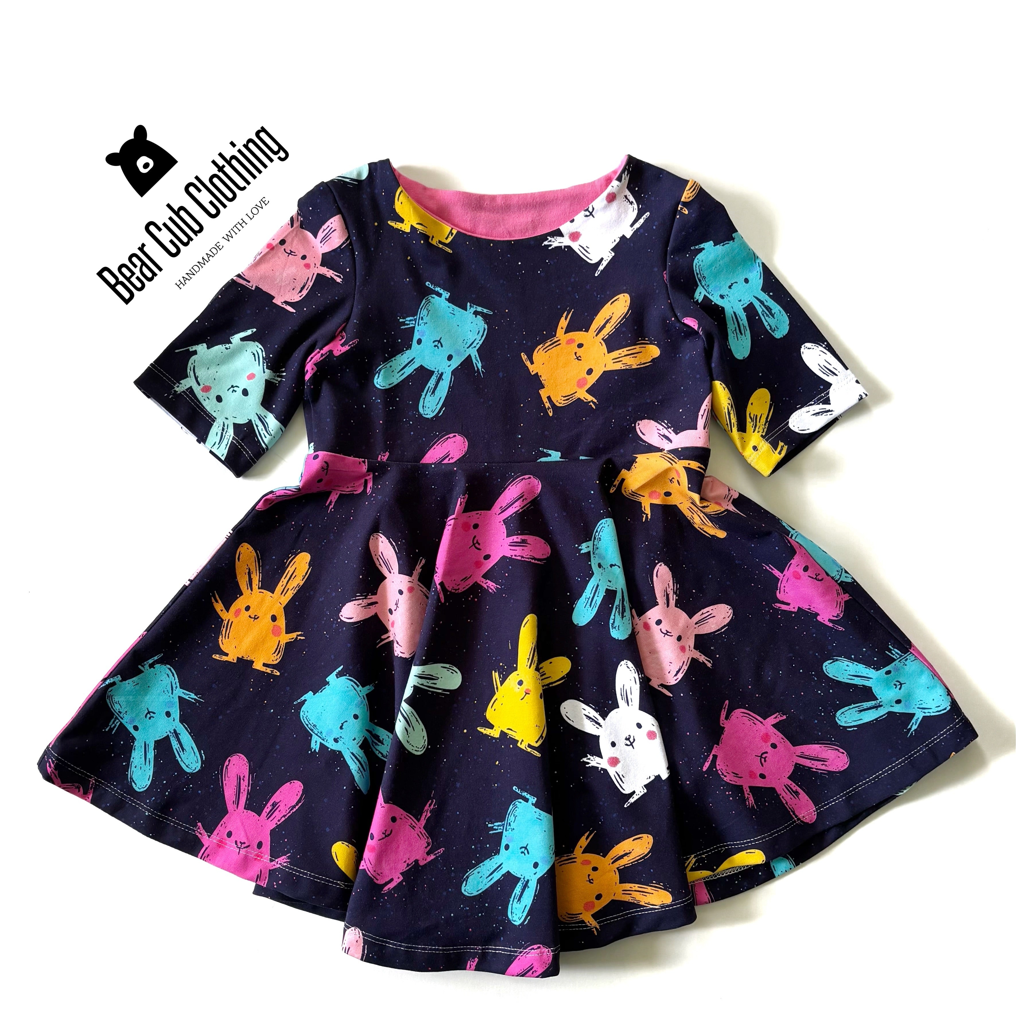 4t Sketchy Bunny Dress