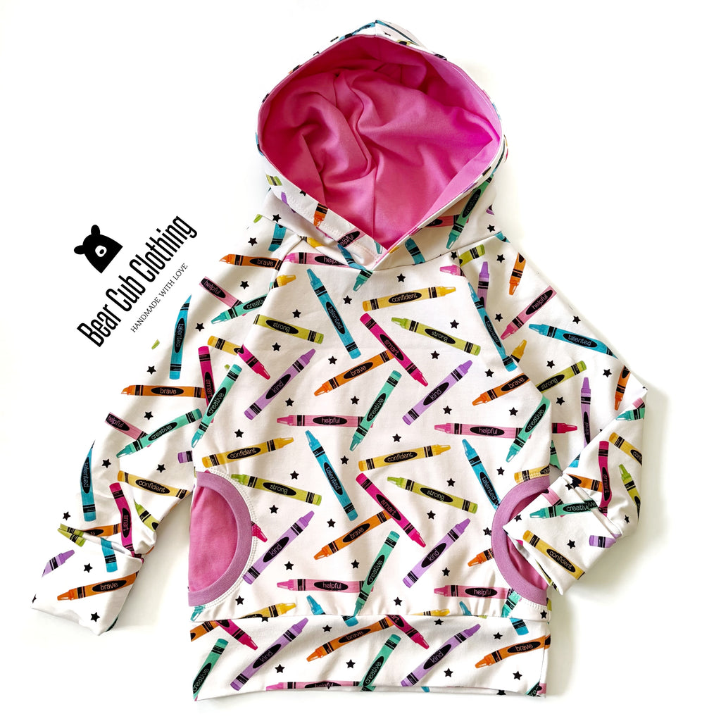 3-6 year Pastel Crayon Hoodie