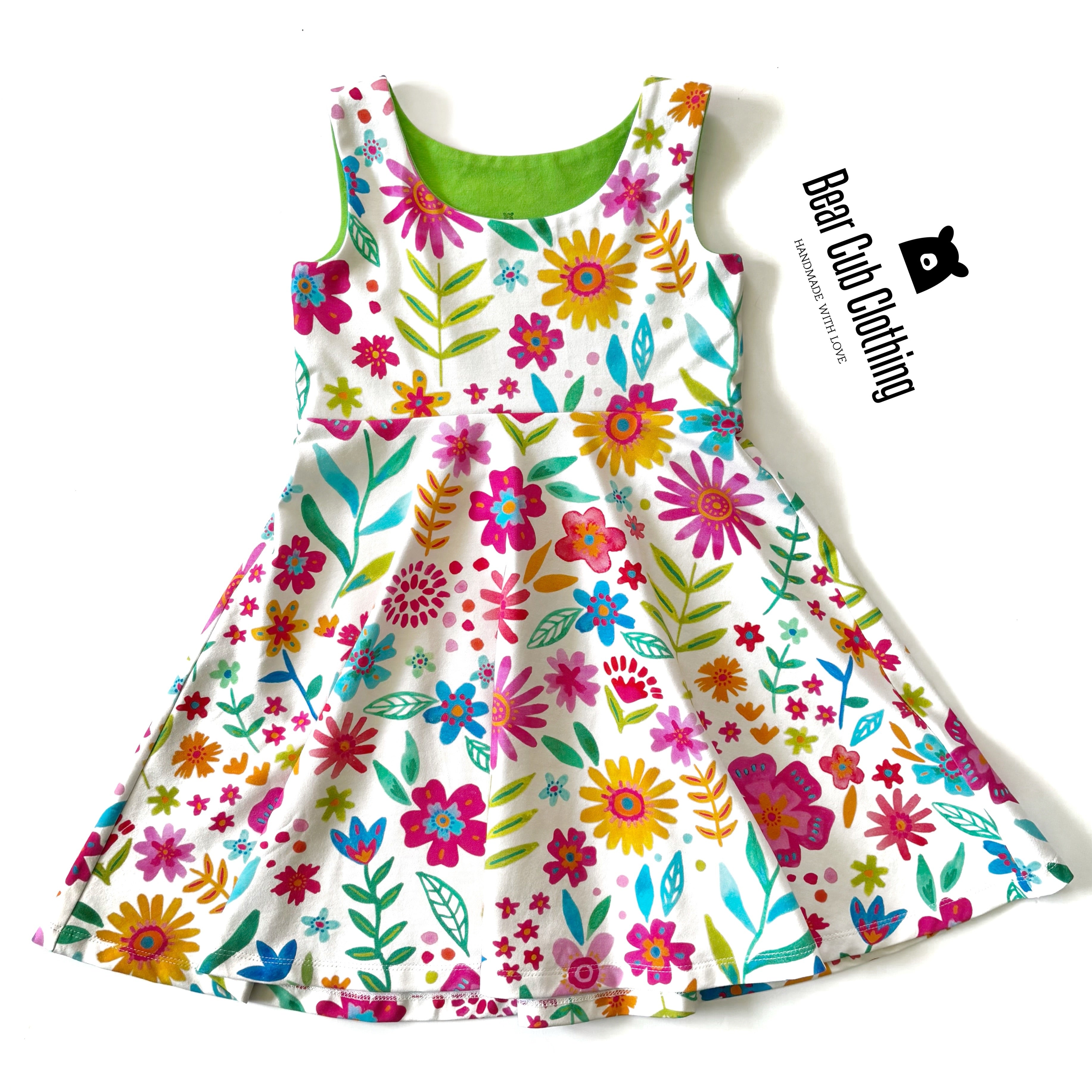 3-6 year Bright Spring Floral Dress