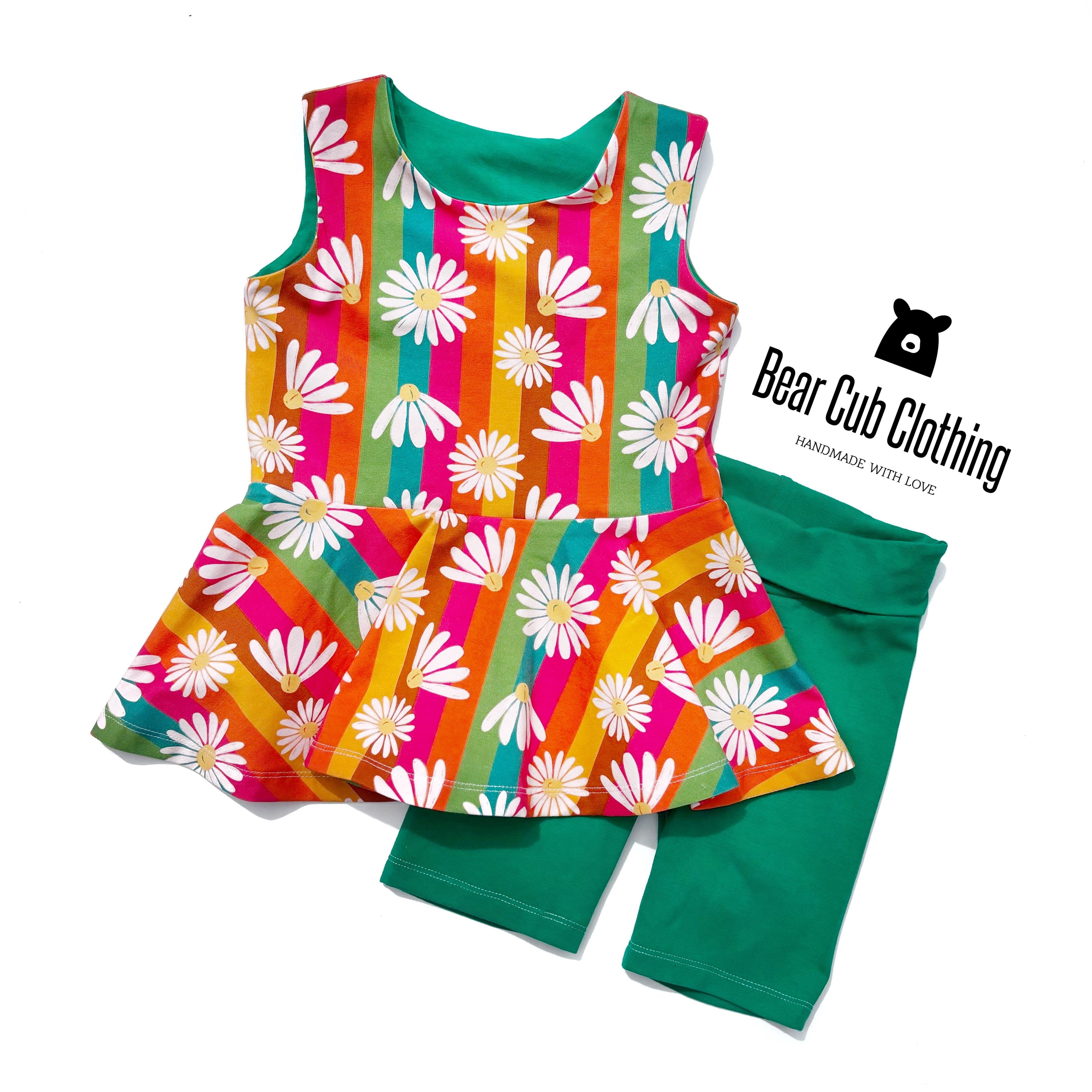 5t Daisy Peplum & Bike Shorts