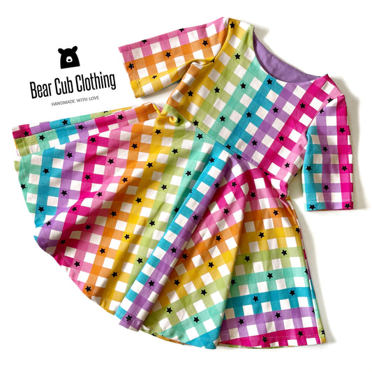 5t Rainbow Gingham Dress