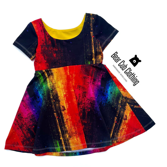 1-3 year Rainbow Grunge Dress