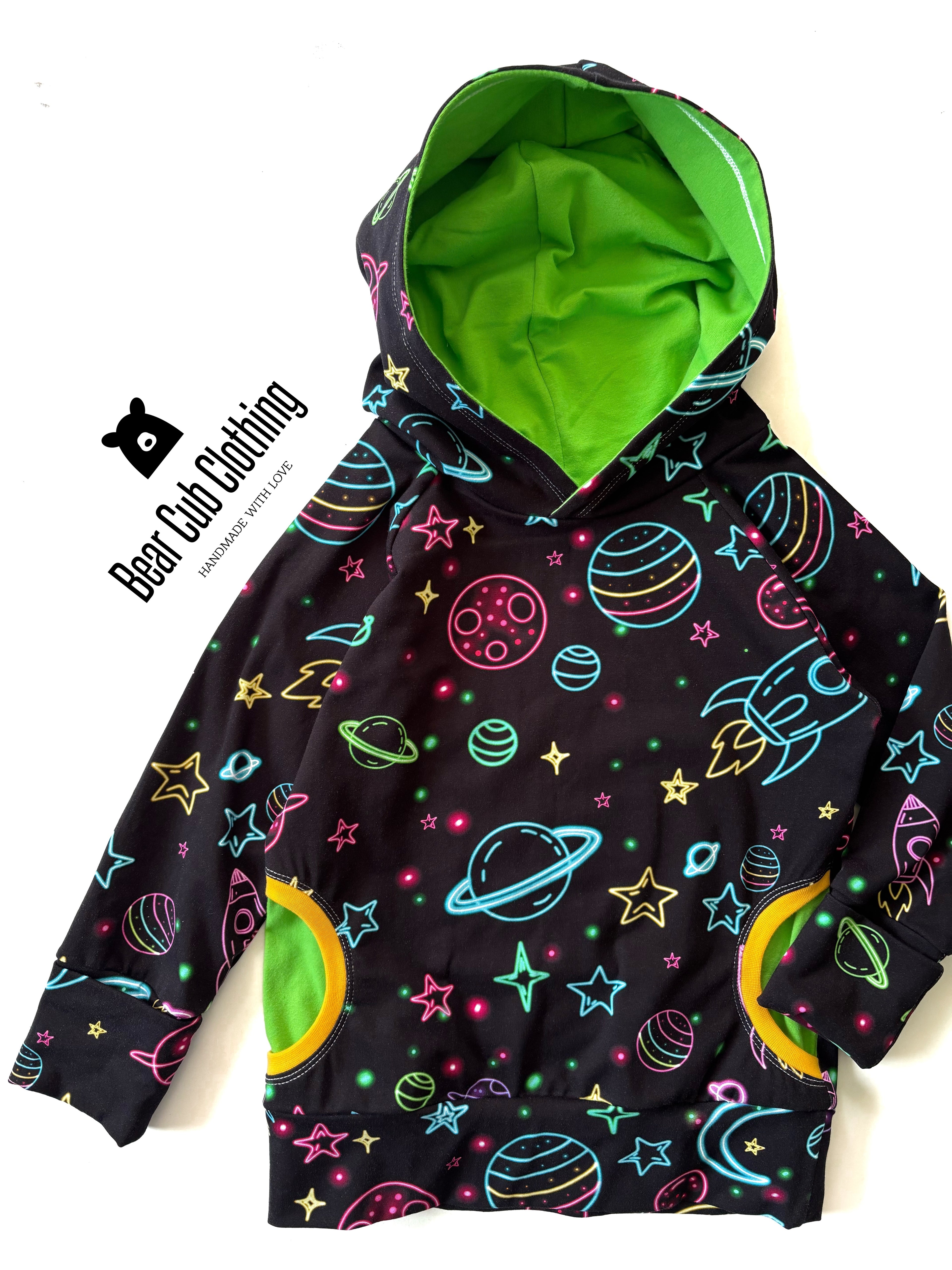 4-7 year Neon Space Hoodie