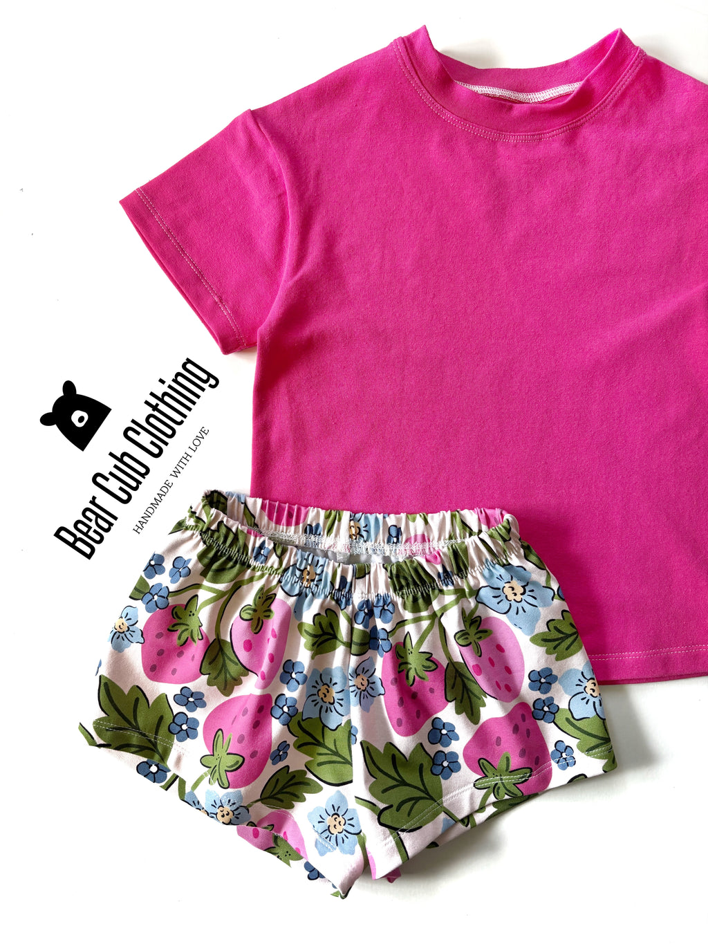3t Strawberry Breezy Shorts & Tee Set