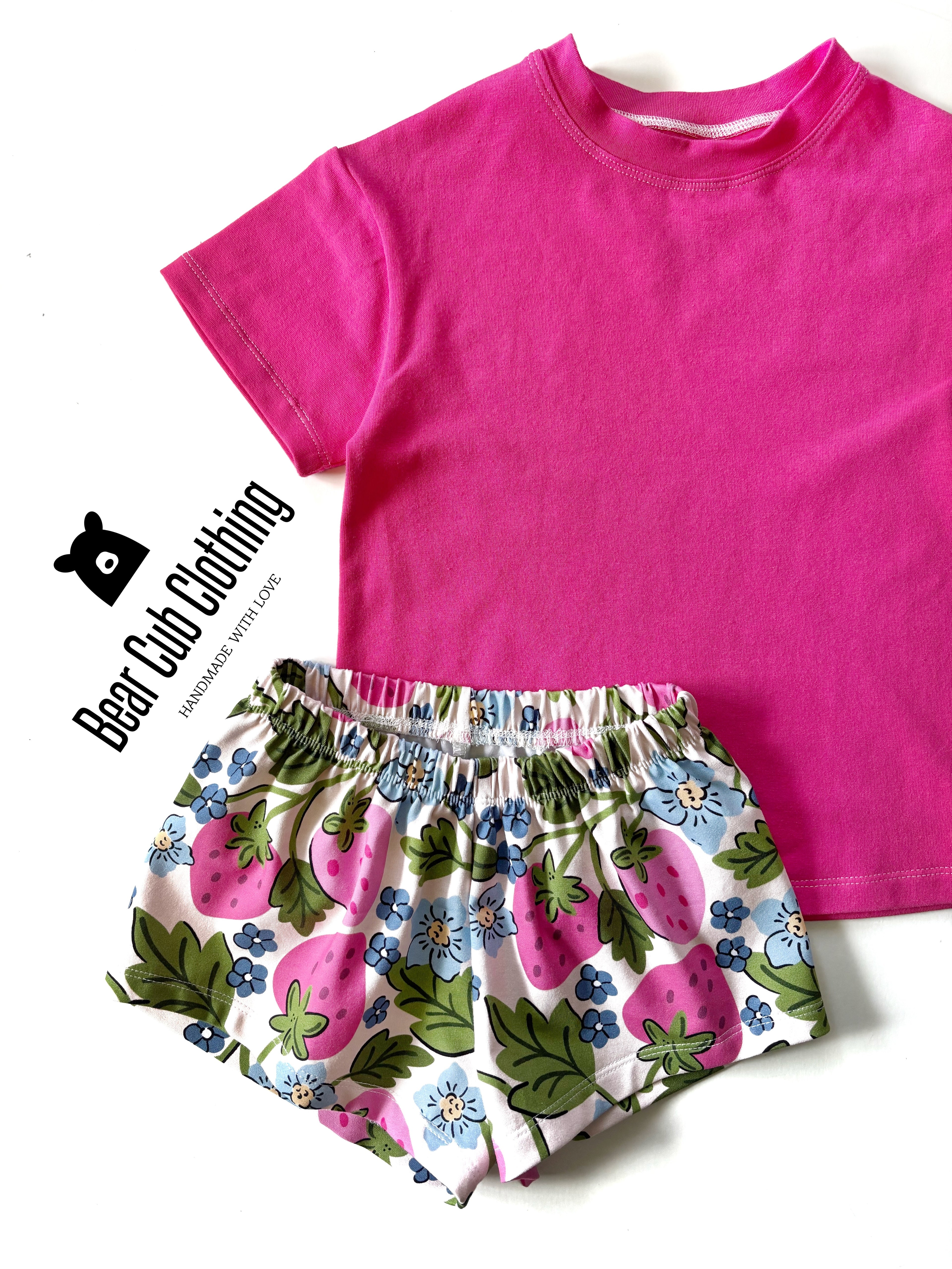 3t Strawberry Breezy Shorts & Tee Set