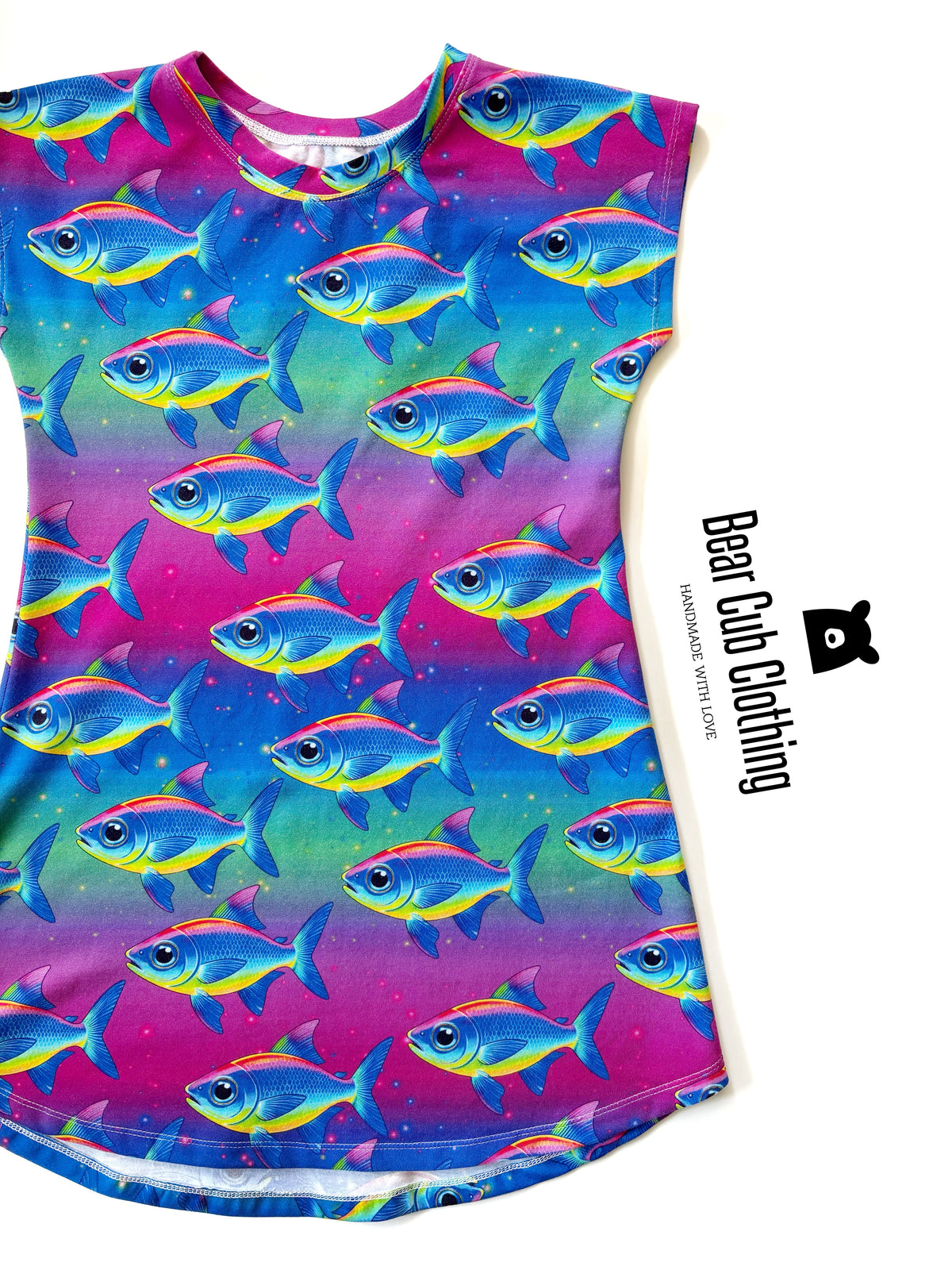 8 Neon Tetra Tee Shirt Dress
