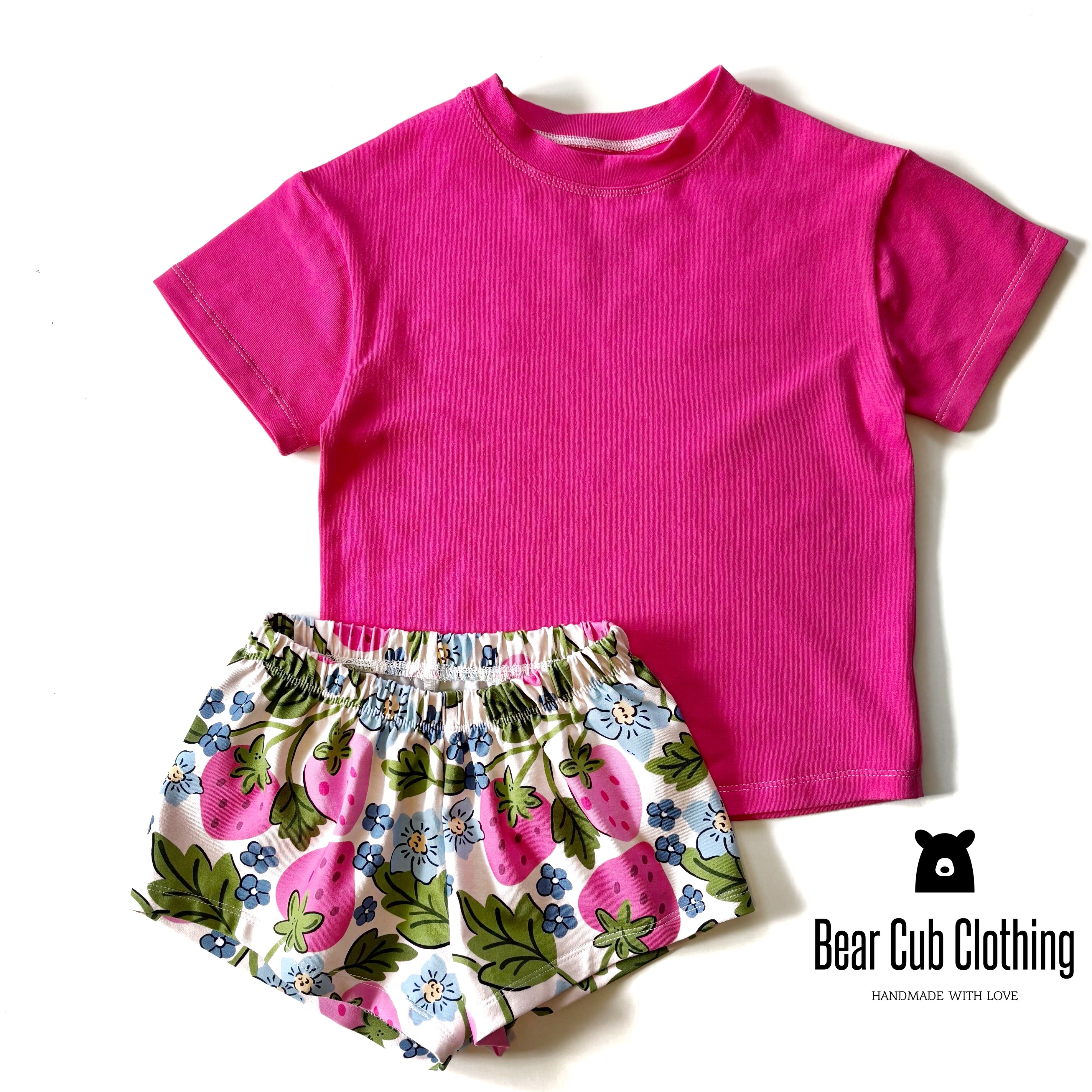 3t Strawberry Breezy Shorts & Tee Set
