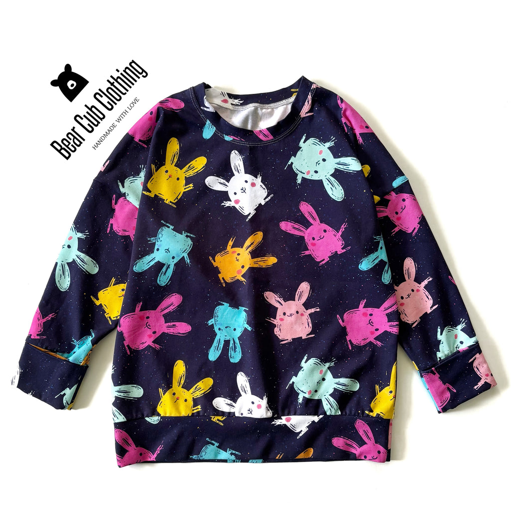 6-9 year Sketchy Bunny Pullover
