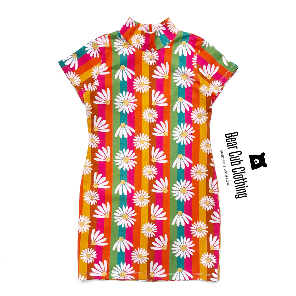 7 Daisy Mock Neck Dress