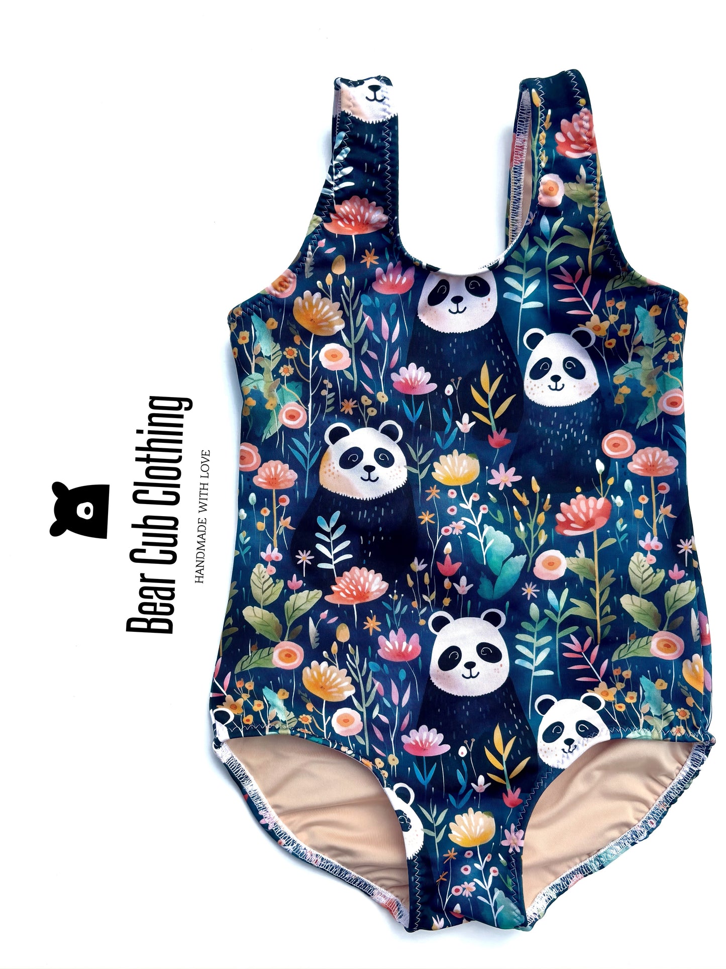 5t Panda Swimsuit and Ice Dyed Cover-up