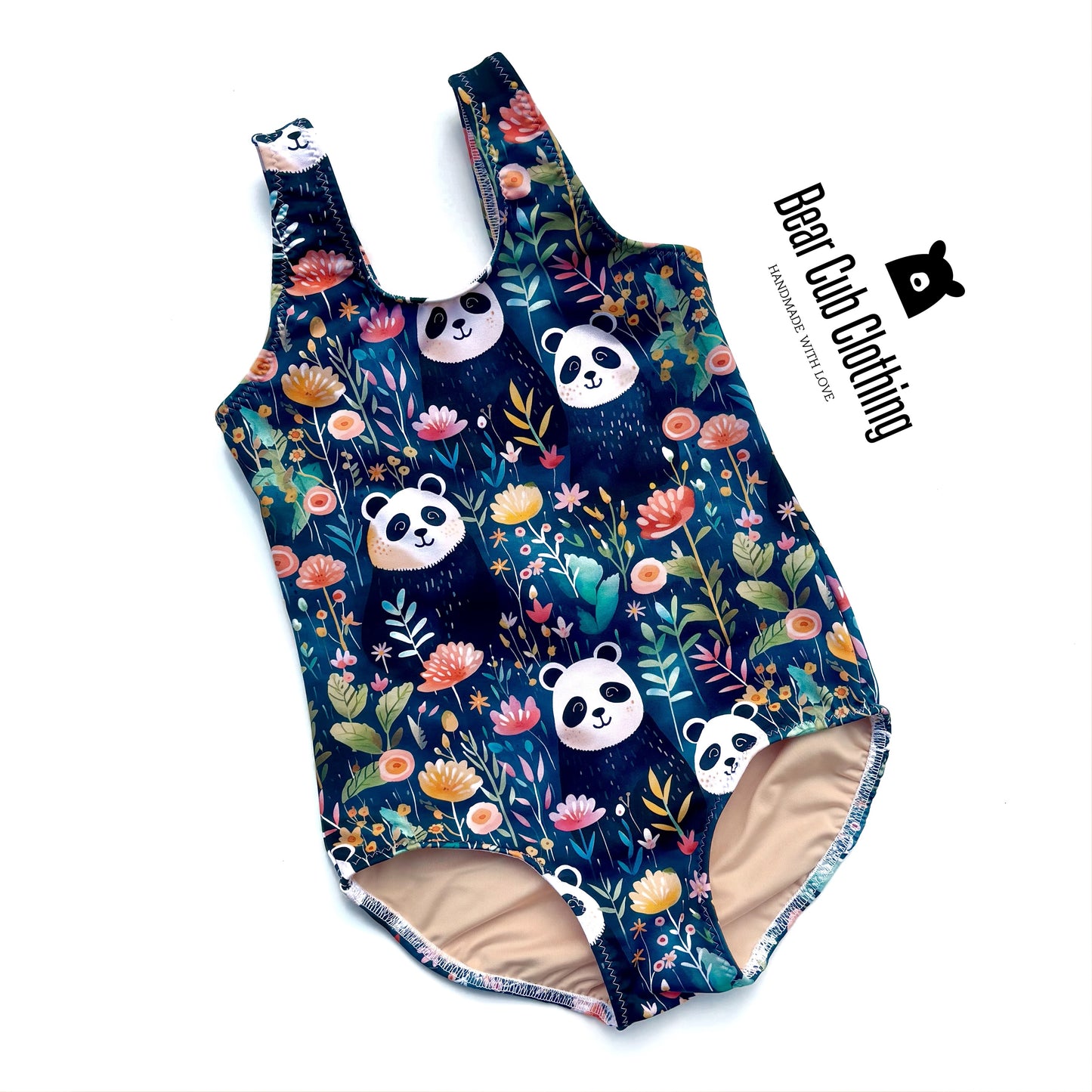 5t Panda Swimsuit and Ice Dyed Cover-up