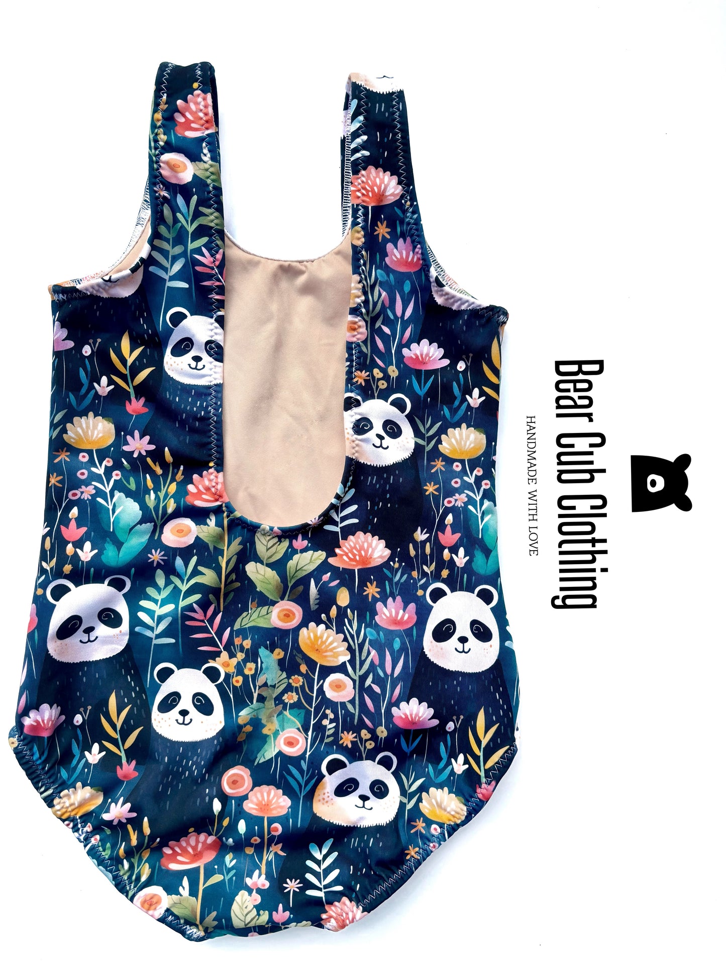 5t Panda Swimsuit and Ice Dyed Cover-up